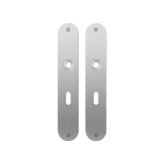 GPF1100.21 flat backplate rounded lock 56 satin stainless steel