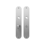 GPF1100.21 flat backplate rounded bathroom 57/5 normal knob satin stainless steel