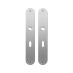 GPF1100.22 flat backplate rounded lock 56 satin stainless steel