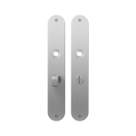 GPF1100.22 flat backplate rounded bathroom 57/5 normal knob satin stainless steel
