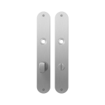 GPF1100.22 flat backplate rounded bathroom 72/8 big knob satin stainless steel