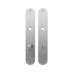 GPF1100.22 flat backplate rounded bathroom 72/8 normal knob satin stainless steel