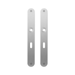 GPF1100.23 flat backplate rounded lock 56 satin stainless steel