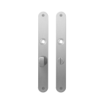 GPF1100.23 flat backplate rounded bathroom 57/5 big knob satin stainless steel