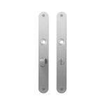 GPF1100.23 flat backplate rounded bathroom 57/5 normal knob satin stainless steel