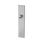GPF1100.25 long backplate rectangular satin stainless steel with welded knob fastener