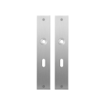 GPF1100.26 flat backplate rectangular lock 56 satin stainless steel