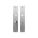 GPF1100.26 flat backplate rectangular bathroom 55/8 normal knob satin stainless steel