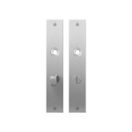 GPF1100.26 flat backplate rectangular bathroom 63/8 normal knob satin stainless steel