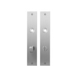 GPF1100.26 flat backplate rectangular bathroom 72/8 normal knob satin stainless steel