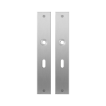 GPF1100.27 flat backplate rectangular lock 56 satin stainless steel
