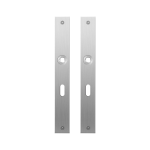 GPF1100.28 flat backplate rectangular lock 56 satin stainless steel
