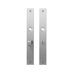 GPF1100.28 flat backplate rectangular bathroom 55/8 normal knob satin stainless steel