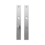 GPF1100.28 flat backplate rectangular bathroom 63/8 big knob satin stainless steel