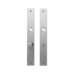 GPF1100.28 flat backplate rectangular bathroom 63/8 normal knob satin stainless steel