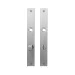 GPF1100.28 flat backplate rectangular bathroom 72/8 normal knob satin stainless steel