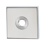 GPF1100.42L Rose 50x50x8mm polished stainless steel left turning