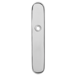 GPF1100.60 long backplate rounded lock 56 polished stainless steel
