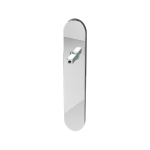 GPF1100.60 long backplate rounded polished stainless steel with welded knob fastener