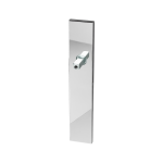 GPF1100.65 long backplate rectangular polished stainless steel with welded knob fastener