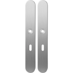 GPF1100.70 long backplate XL rounded lock 56 satin stainless steel