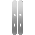GPF1100.70 long backplate XL rounded lock 72 satin stainless steel