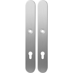 GPF1100.70 long backplate XL rounded 85PZ satin stainless steel