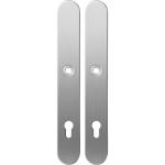 GPF1100.70 long backplate XL rounded 92PZ satin stainless steel
