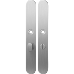 GPF1100.70 long backplate XL rounded bathroom 55/8 big knob satin stainless steel