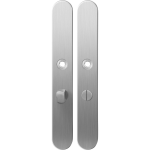 GPF1100.70 long backplate XL rounded bathroom 57/5 normal knob satin stainless steel