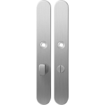 GPF1100.70 long backplate XL rounded bathroom 63/8 big knob satin stainless steel