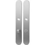 GPF1100.70 long backplate XL rounded bathroom 72/8 normal knob satin stainless steel