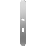 GPF1100.70R long backplate XL rounded 55PZ right handed satin stainless steel