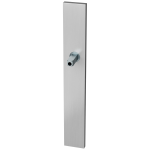 GPF1100.75.401 long backplate XL rectangular lock 56 satin stainless steel with welded knob fastener