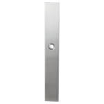 GPF1100.75 long backplate XL rectangular bathroom 55/8 big knob satin stainless steel