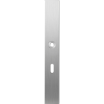 GPF1100.75L long backplate XL rectangular lock 56 left handed satin stainless steel