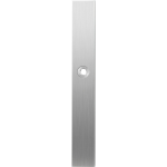 GPF1100.75L long backplate XL rectangular blind left handed satin stainless steel