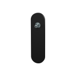 GPF1110.61 short backplate rounded black with welded knob fastener