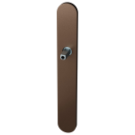 GPF1170.A2.400 long backplate XL rounded blind Bronze blend with welded knob fastener