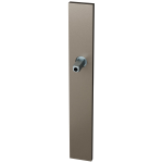 GPF1175.A3.442 long backplate XL rectangular lock 72PZ Mocca blend with welded knob fastener