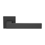 GPF1308.61-02 Zika door handle black on square rose 50x50x8mm