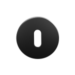 GPF199E keyhole escutcheon 53x6mm black uniform