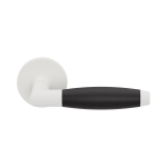 GPF4000.62-H2  Ika door handle on round rose white/ ebony