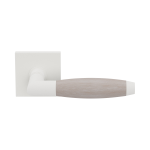 GPF4000.62-H3  Ika door handle on square rose white/ oak whitewash