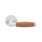 GPF4000.62-H4  Ika door handle on round rose white/ cherry
