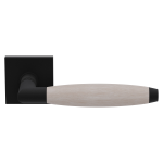 GPF4001.61-H3  Ika XL door handle on square rose black/ oak whitewash