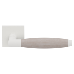 GPF4001.62-H3 Ika XL door handle on square rose white/ oak whitewash