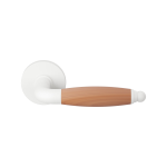 GPF4300.62-H4  Ika door handle on round rose white/ cherry