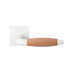 GPF4300.62-H4  Ika door handle on square rose white/ cherry
