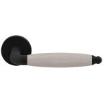 GPF4301.61-H3  Ika XL door handle black/ oak whitewash on round rose